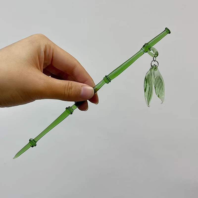 Green Resin Bamboo Hair Stick - Dbuay™️