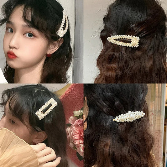 Korean Style Pearl Hair Clips Set - Dbuay™️