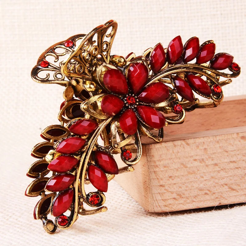 Retro Rhinestone Hair Claw for Women - Dbuay™️