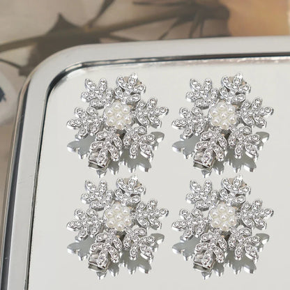 Snowflake Rhinestone Hair Clips - Dbuay™️