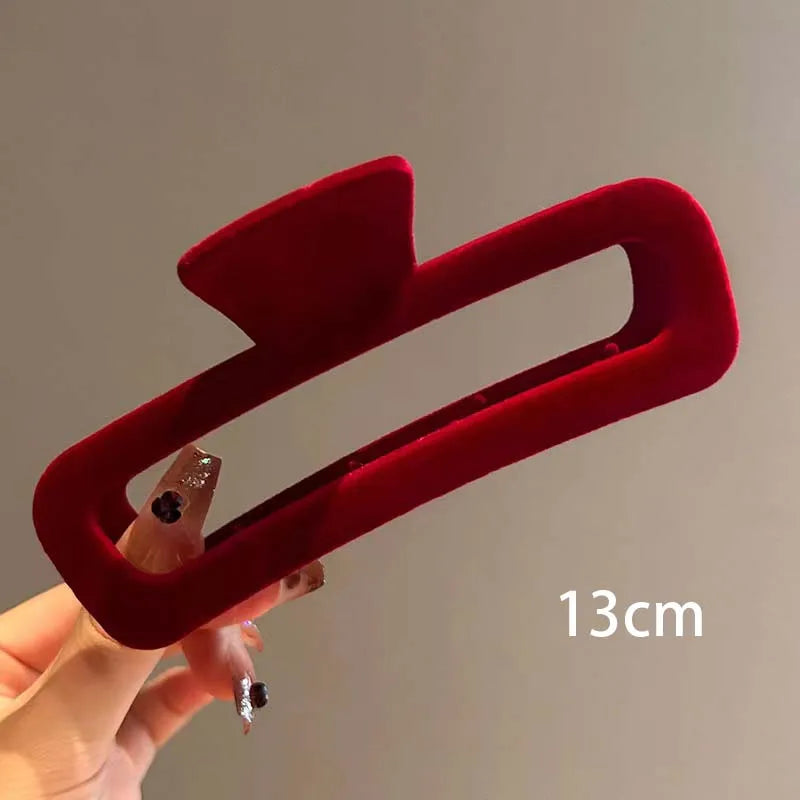 Velvet Red Hair Claw Clips- Dbuay™️