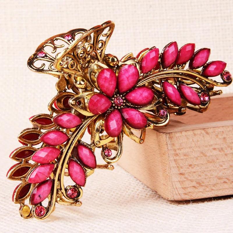 Retro Rhinestone Hair Claw for Women - Dbuay™️