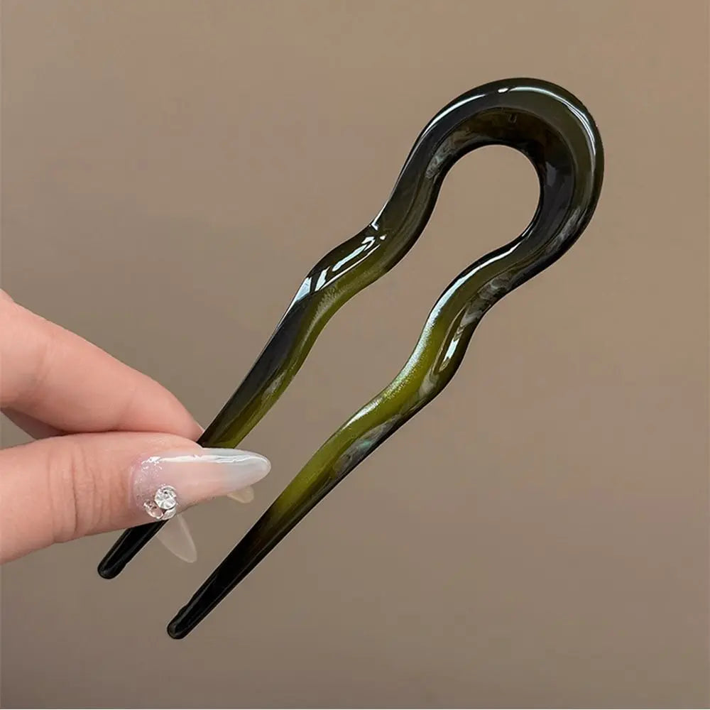 Tortoiseshell U-Shaped Hair Fork - Dbuay™️