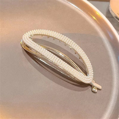 Rhinestone Curved Hair Clip - Dbuay™️