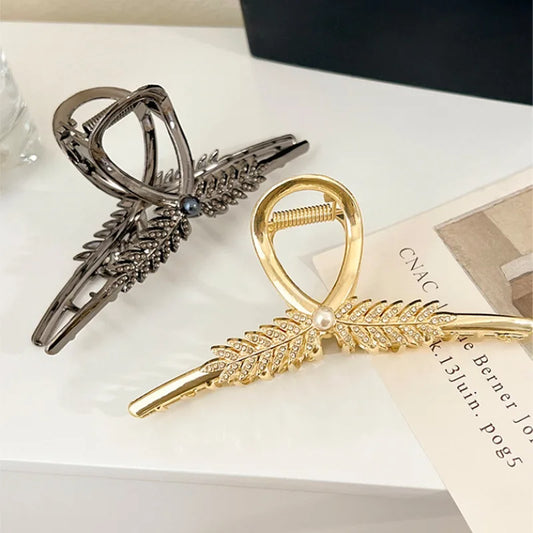 Wheat Pearl Metal Hair Clip - Dbuay™️