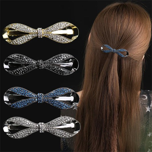 Crystal Pearl Bow Hair Clips For Women - Dbuay™️